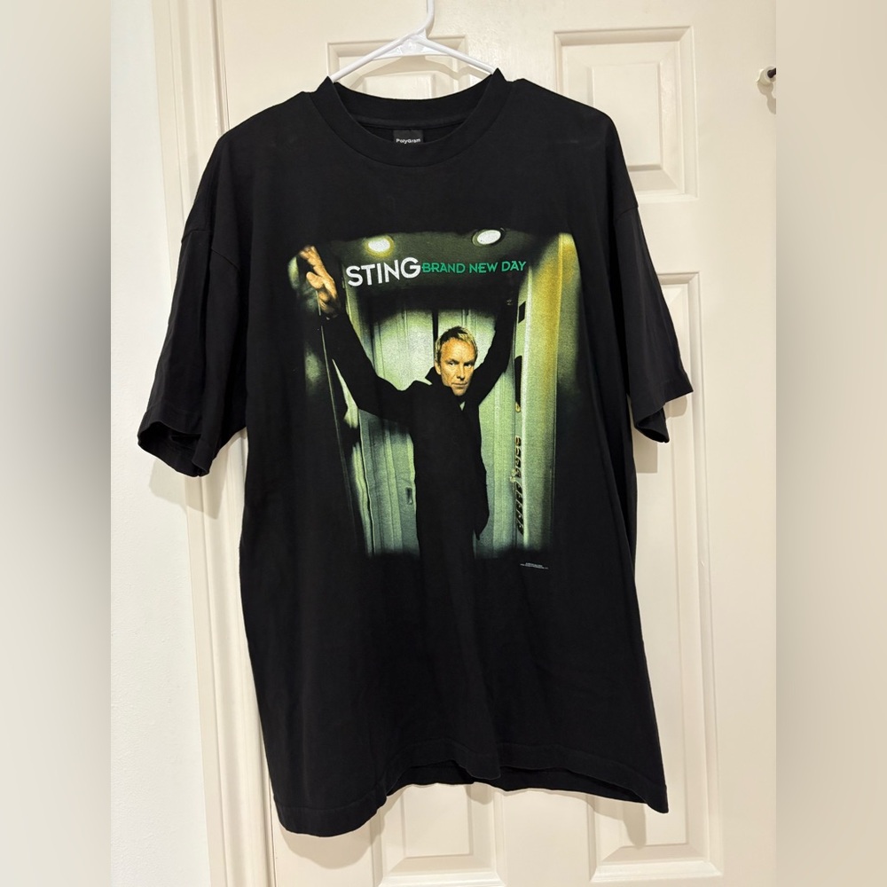 Sting Vintage Band 2000 Tour Short Sleeve Shirt size large